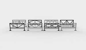 3D model Wrought iron fences 3D model
