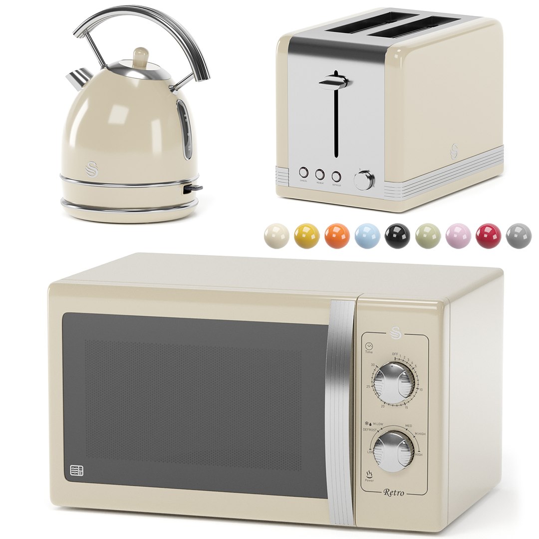 SWAN Kitchen Appliances 3D Model TurboSquid 2072769