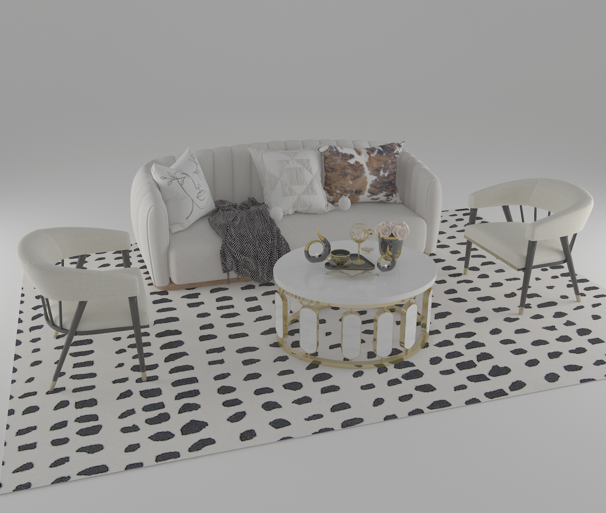 3D Living Set 3D model - TurboSquid 1761329