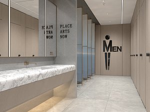 Restroom public wc model