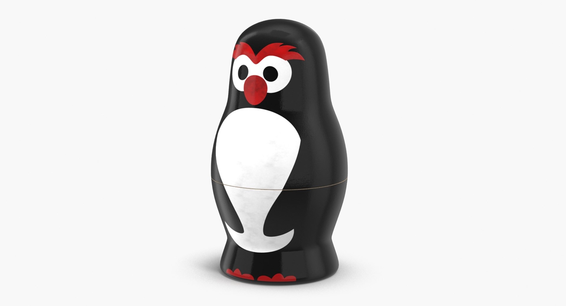 Matryoshka Penguin Doll 3D Model 3D model preview