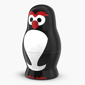 Matryoshka Penguin Doll 3D Model