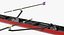 3D race rowboats rowing boat