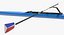 3D race rowboats rowing boat