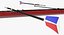 3D race rowboats rowing boat
