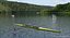 3D race rowboats rowing boat