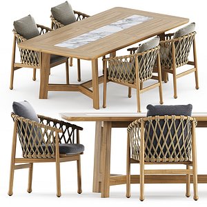 Ginestra outdoor chairs and table