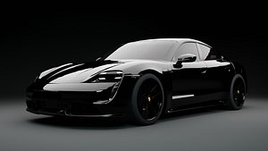 3D PORSCHE TAYCAN TURBO s 2022 with textures 3D model