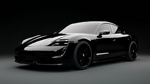 3D PORSCHE TAYCAN TURBO s 2022 with textures