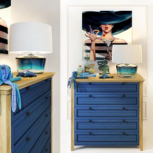 3D ranch country blue model