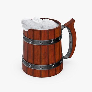 cartoon beer mug 3D model