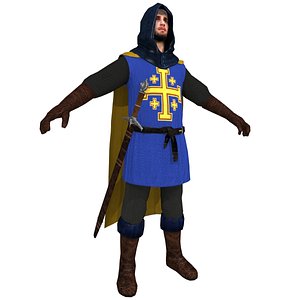 medieval crusader 3d model