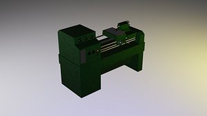 lathe industrial 3D model