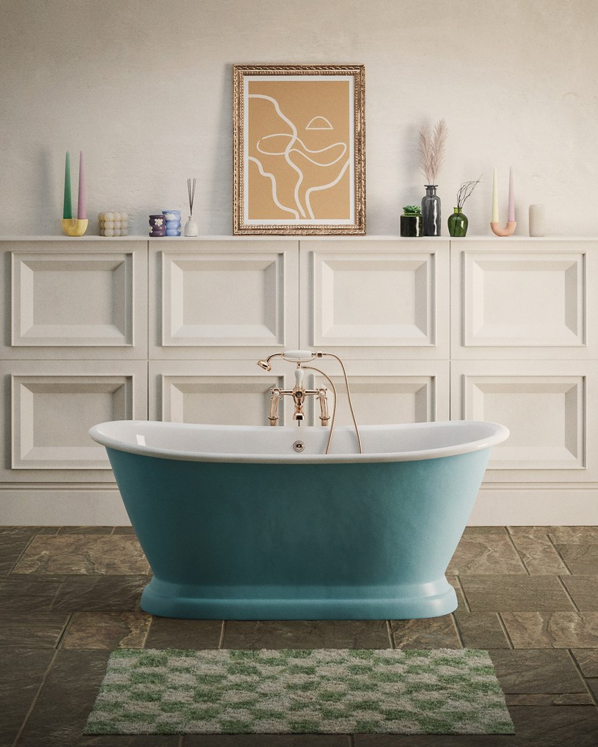 3D Traditional Cast Iron Roll Top Bath And Taps Model - TurboSquid 2127962