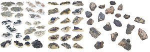 World Builder Mega Pack - 62 Scanned Rock Beach  Dune Assets model