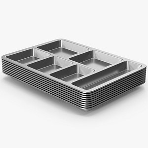 Steel Food Tray 3D
