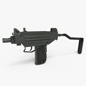 3D Mini Uzi Low Poly model