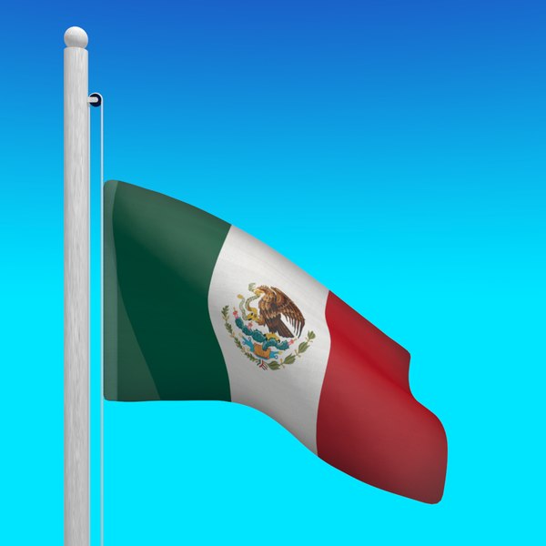 3d flag mexico - loop model