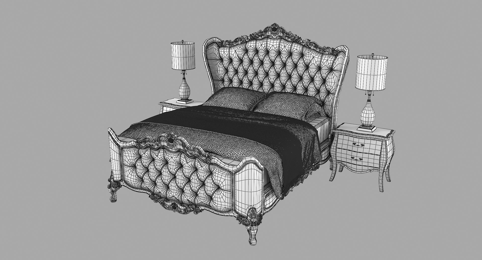 3D Model Absolom Roche Upholstered Bedroom - TurboSquid 1202858