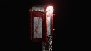 3D Rusted Letter Box