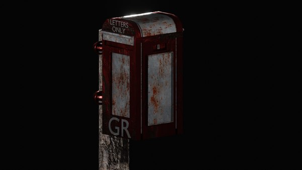 3D Rusted Letter Box - TurboSquid 1739335