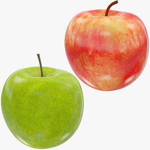 3D Apples Collection V9 model