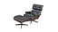 Fauteuil Eames Lounge Chair noir avec repose-pieds