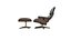 Fauteuil Eames Lounge Chair noir avec repose-pieds