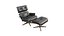 Fauteuil Eames Lounge Chair noir avec repose-pieds