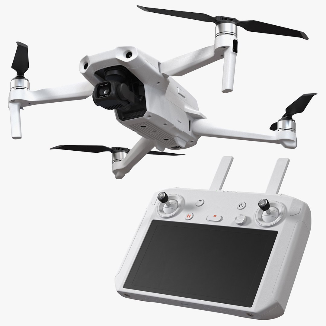 Drone UAV with Smart Controller 3D model preview