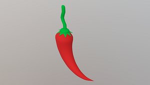 3D chili pepper model