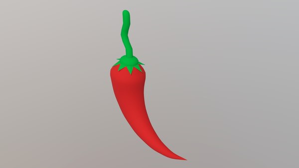 3D chili pepper model - TurboSquid 1175552