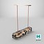 Modern Faceted Prism Pendant Light with Linear LED Bar