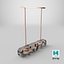 Modern Faceted Prism Pendant Light with Linear LED Bar