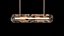 Modern Faceted Prism Pendant Light with Linear LED Bar