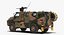 4x4 Bushmaster MR6 Camo Rigged 3D Model