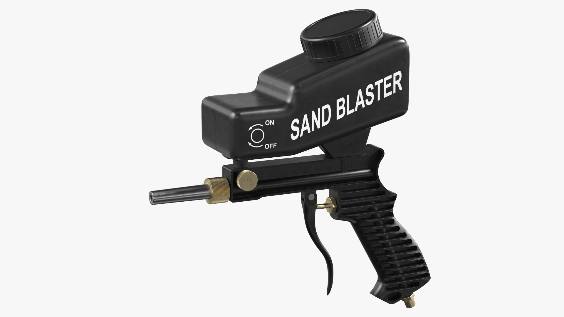 Lematec Sand Blaster Gun Black 3D model preview