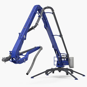 Concrete Boom Pump Rigged 3D Model