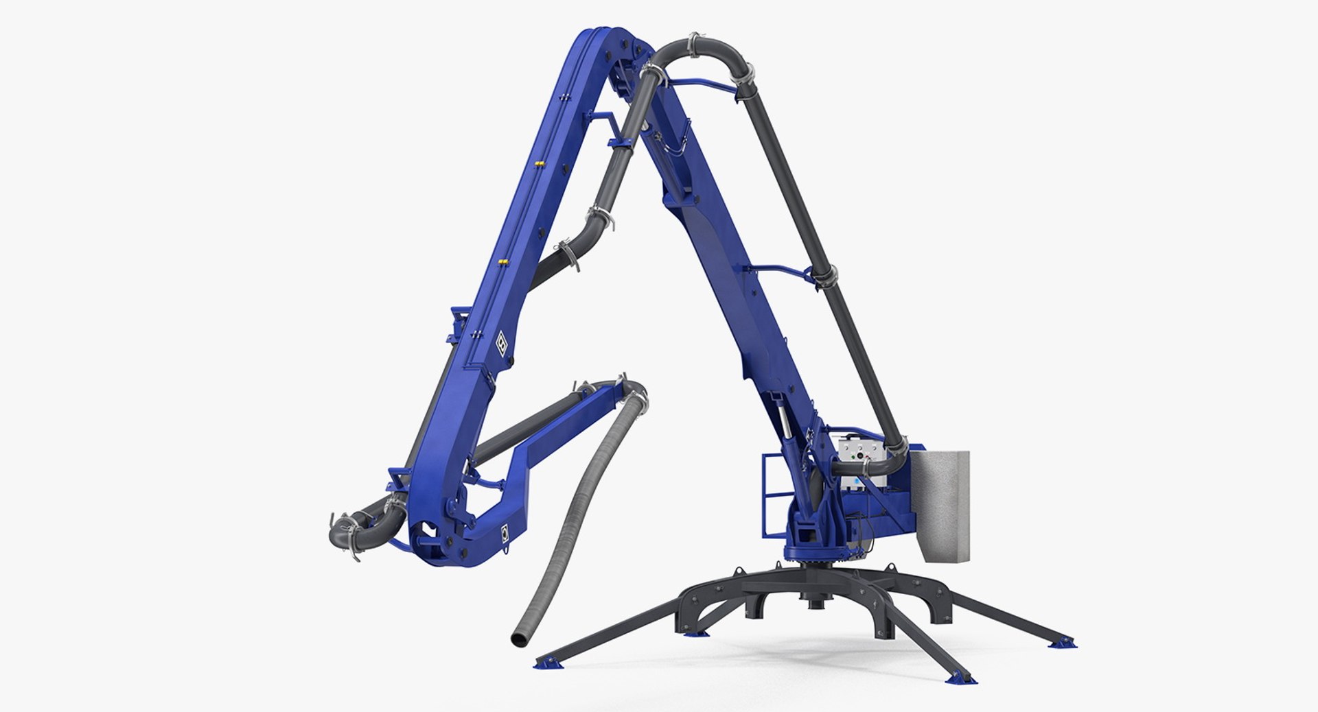 Concrete Boom Pump Rigged 3D Model 3D model preview
