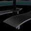 sunbeds and bamboo umbrella