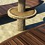 sunbeds and bamboo umbrella