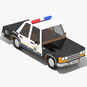 Cartoon Style Police Car