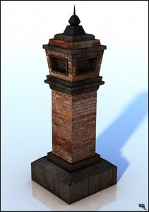 3d model chimney brick