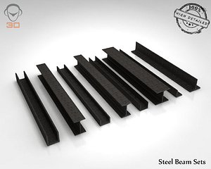 3d steel beam sets model