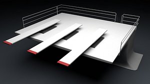 3d platform diving springboard
