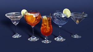 Drink Set - Cocktail Glasses model