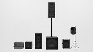 speaker sound 02 - blender 3d model