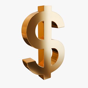3D Dollar Symbol 3D model