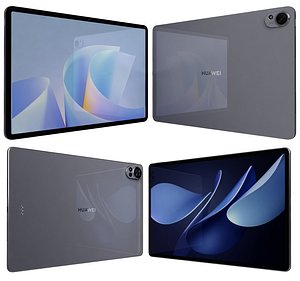 Huawei MatePad Air 12 Gray And Huawei MatePad 11 5 S 2025 Space Gray 3D model