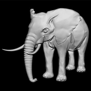 Elephant001BasRelief